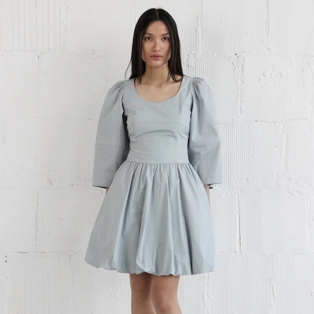 The Amelie Bubble Dress Light Blue