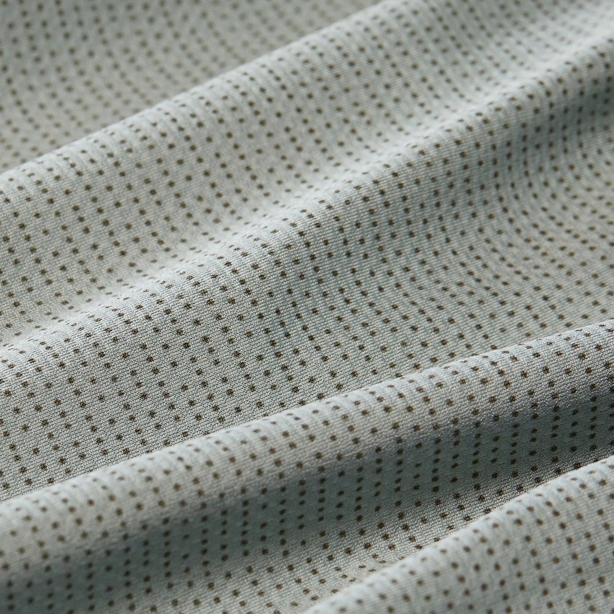 M+M Halyard SS Dress Shirt Pale Green Dot Stripe