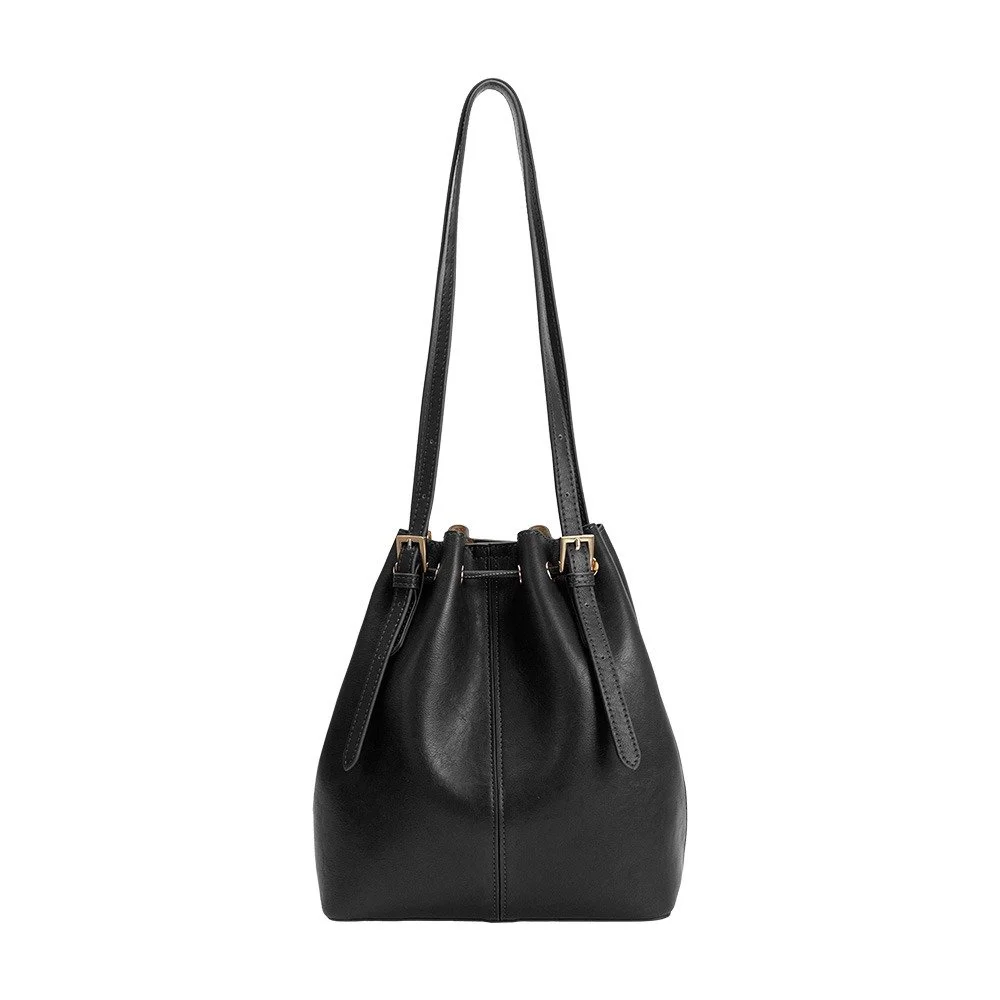 Sally Vegan Bucket Bag Black