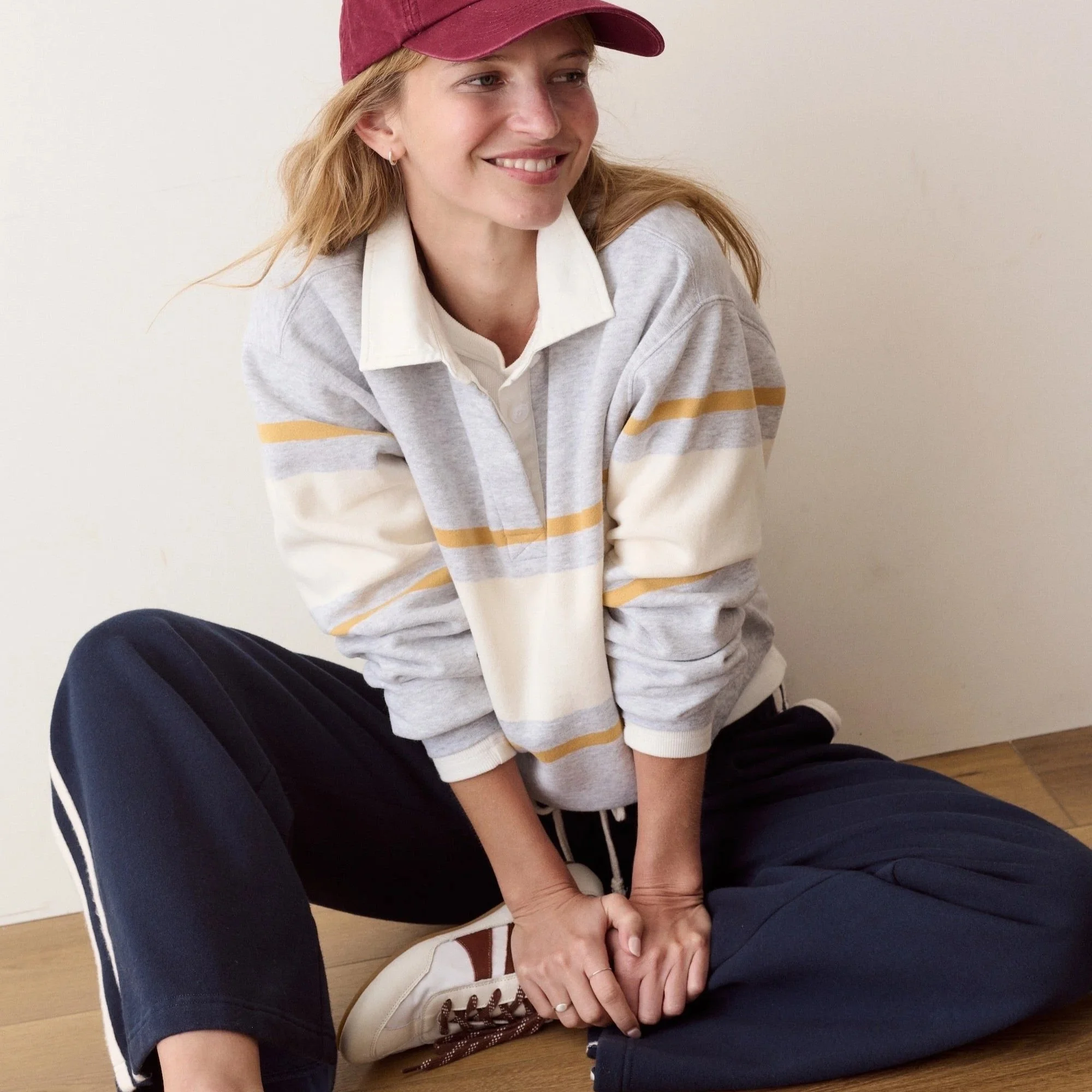 Marine Layer Cloud 9 Fleece Polo Heather Grey