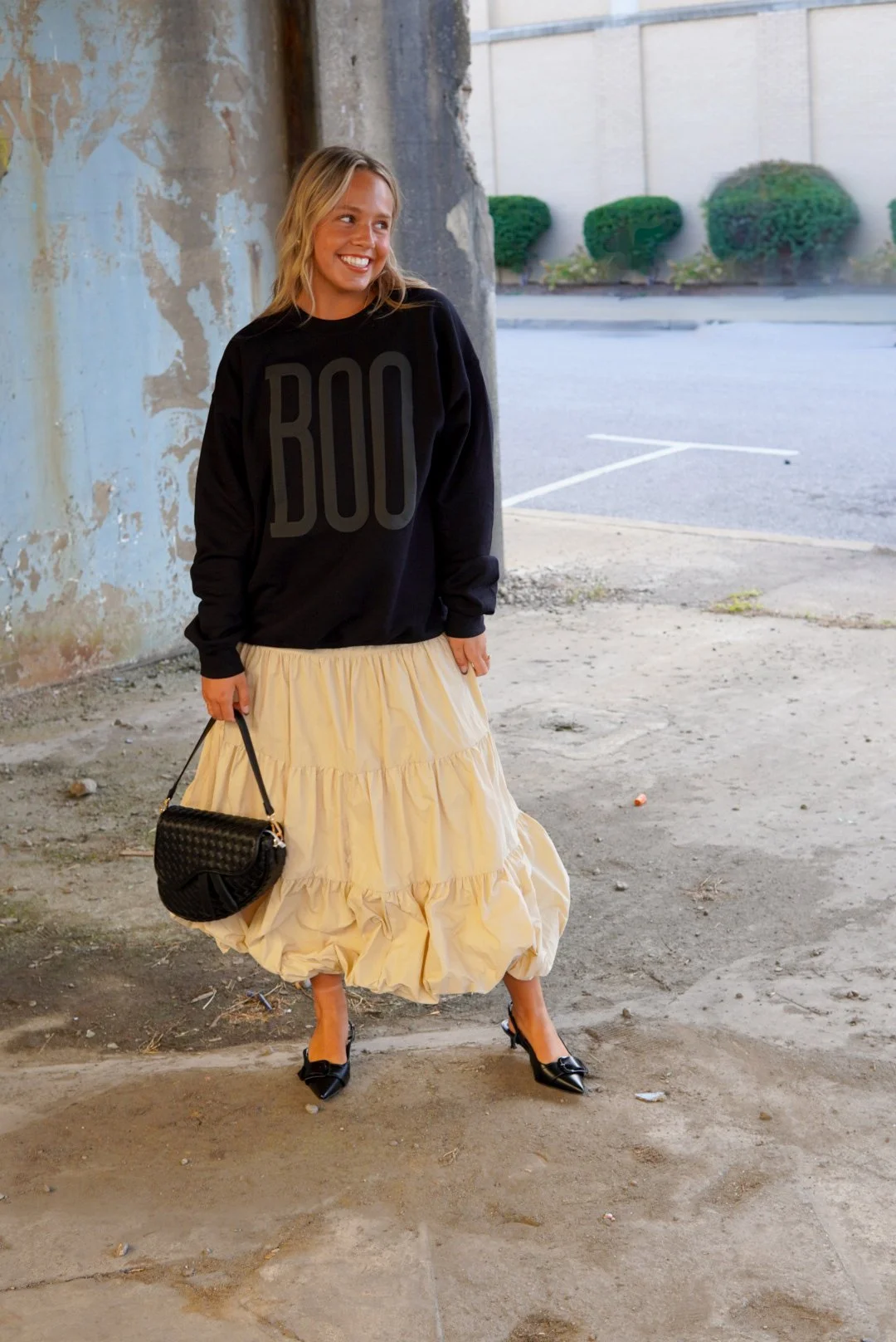 Boo Puff Halloween Sweatshirt