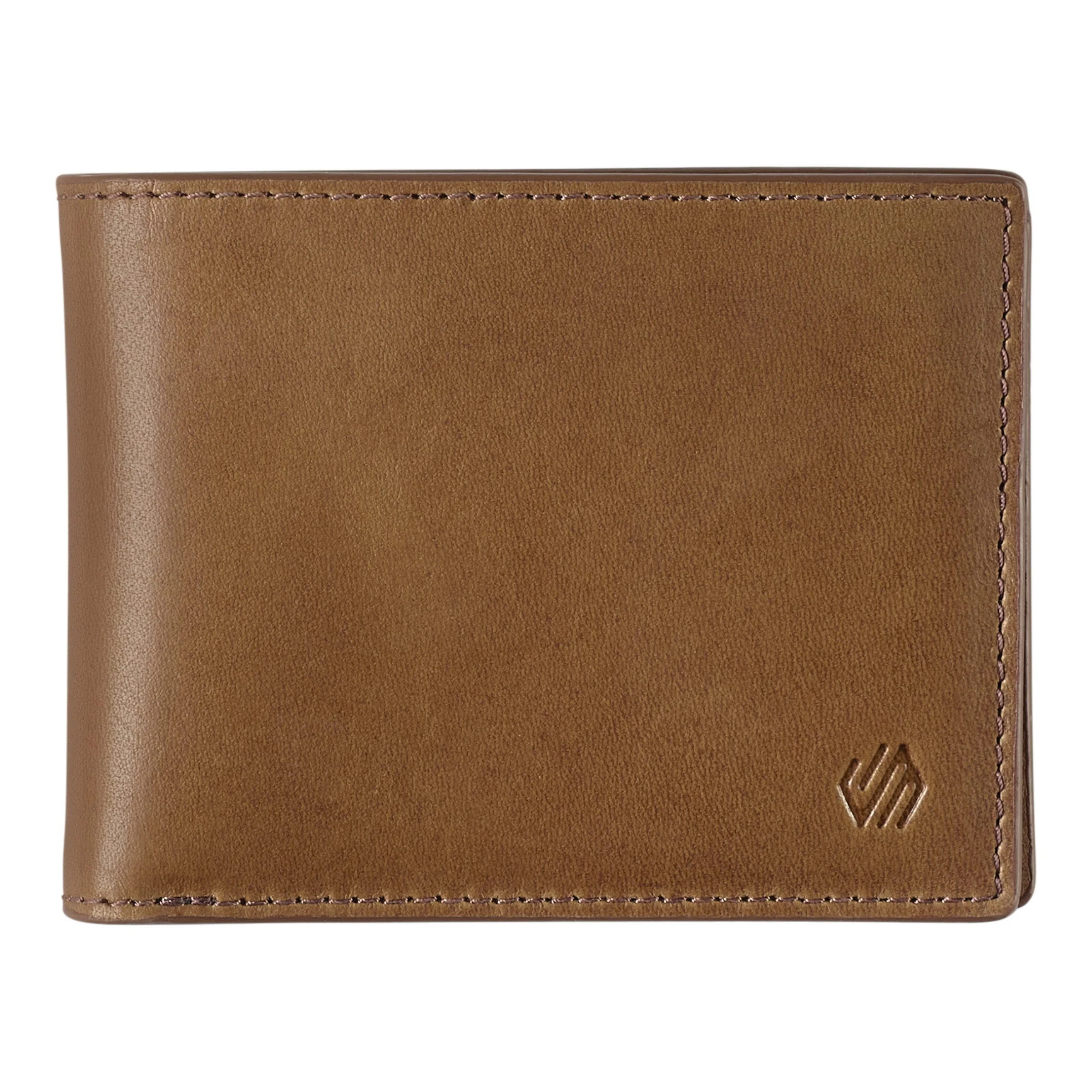 J&M Rhodes 2-in-1 Billfold Wallet Tan Full Grain