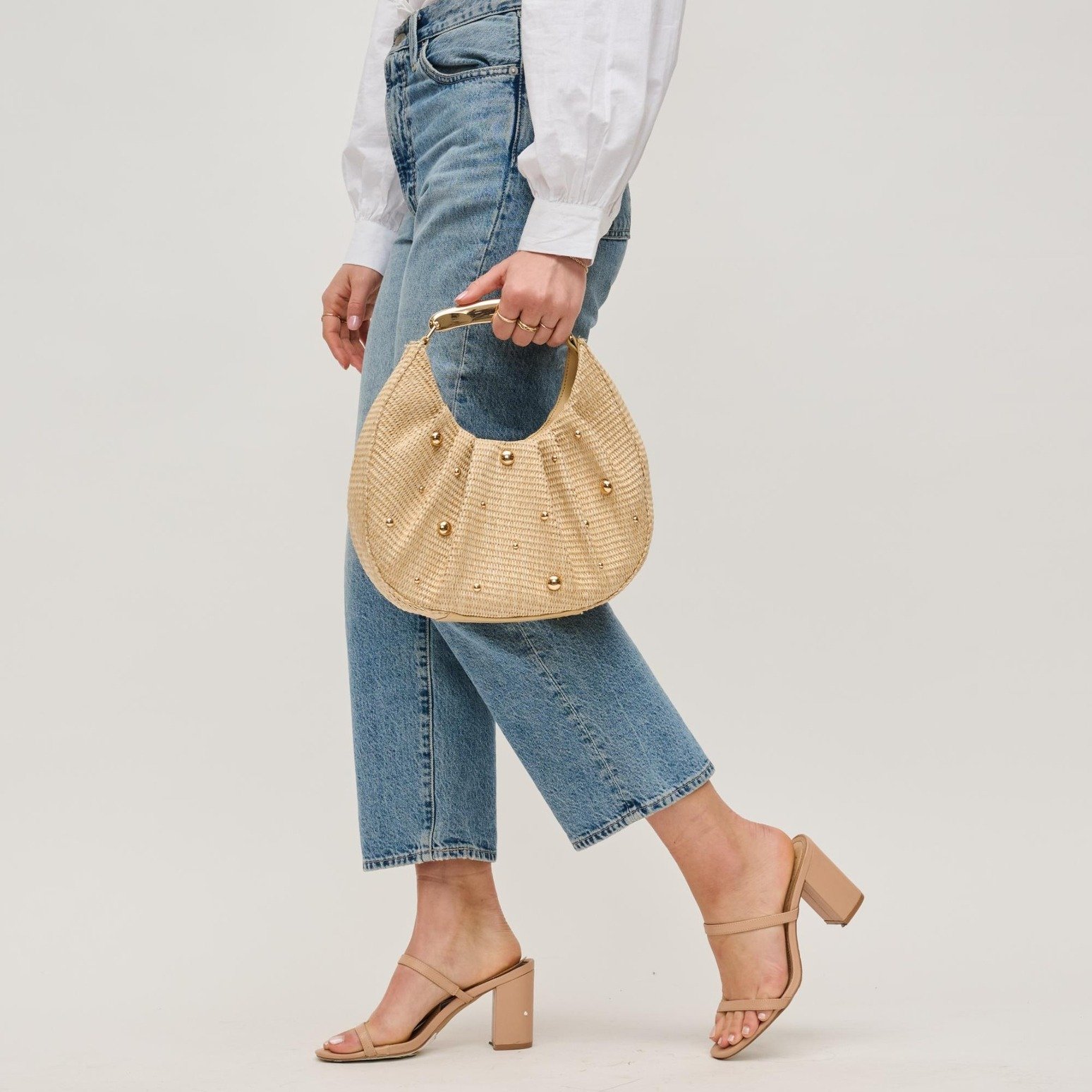 Delilah Stud Crossbody Natural