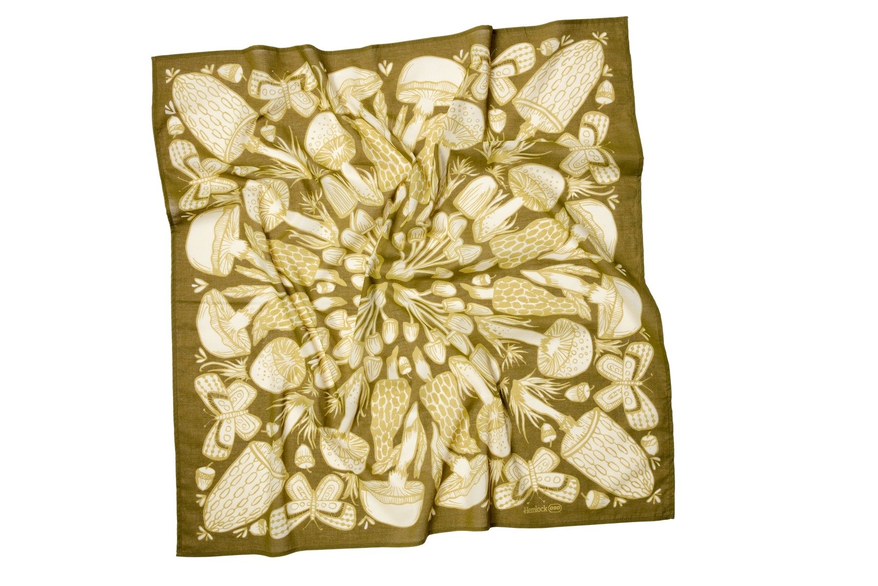 34" Wild Rag Mushrooms Bandana