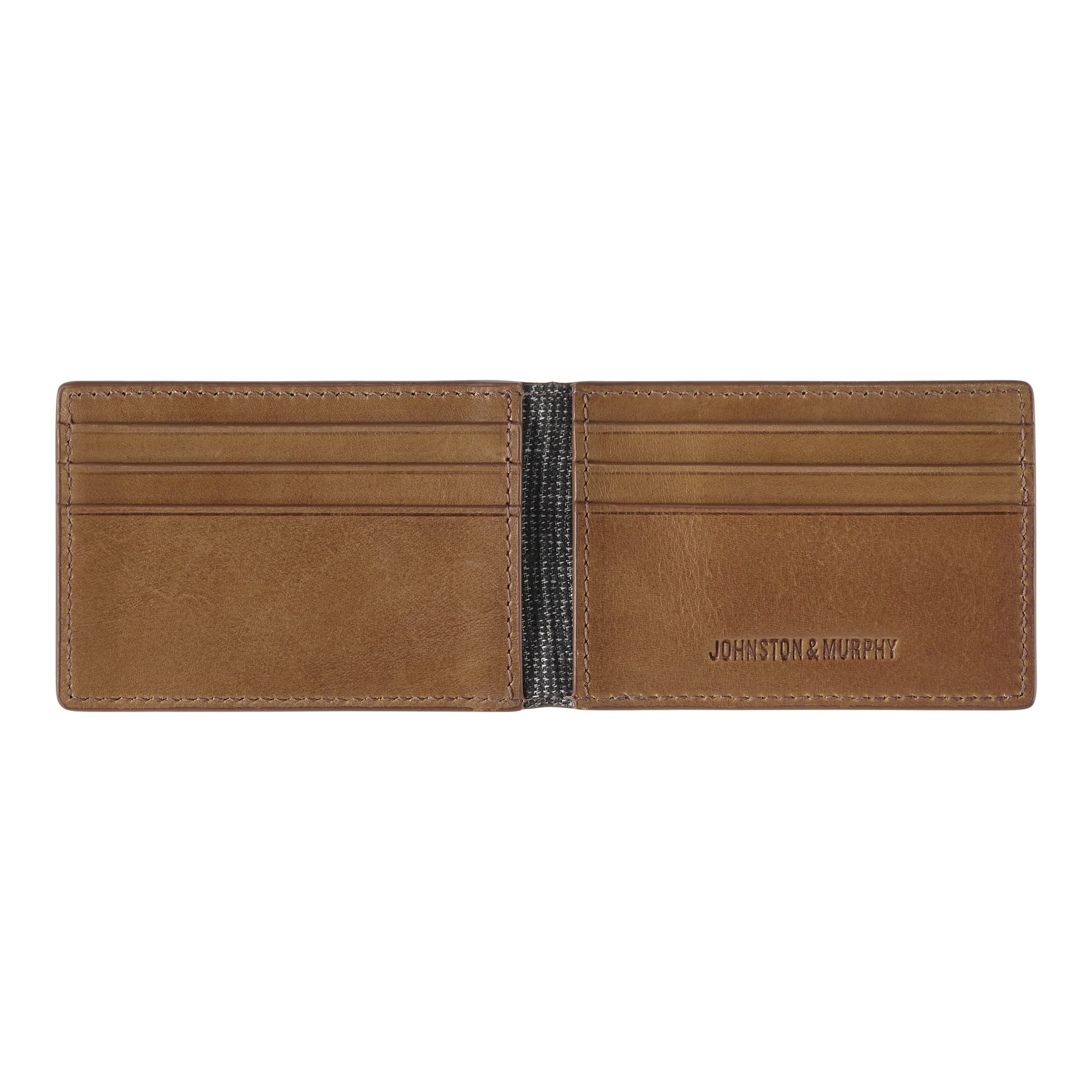 J&M Rhodes 2-in-1 Billfold Wallet Tan Full Grain