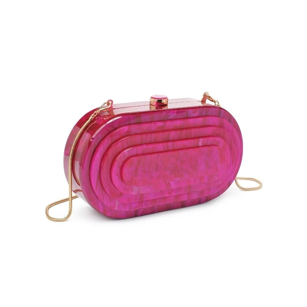 Jimberly Acrylic Evening Bag Hot Pink