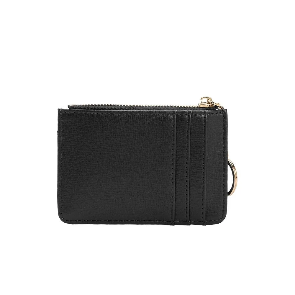 Kara Vegan Card Case Wallet Black