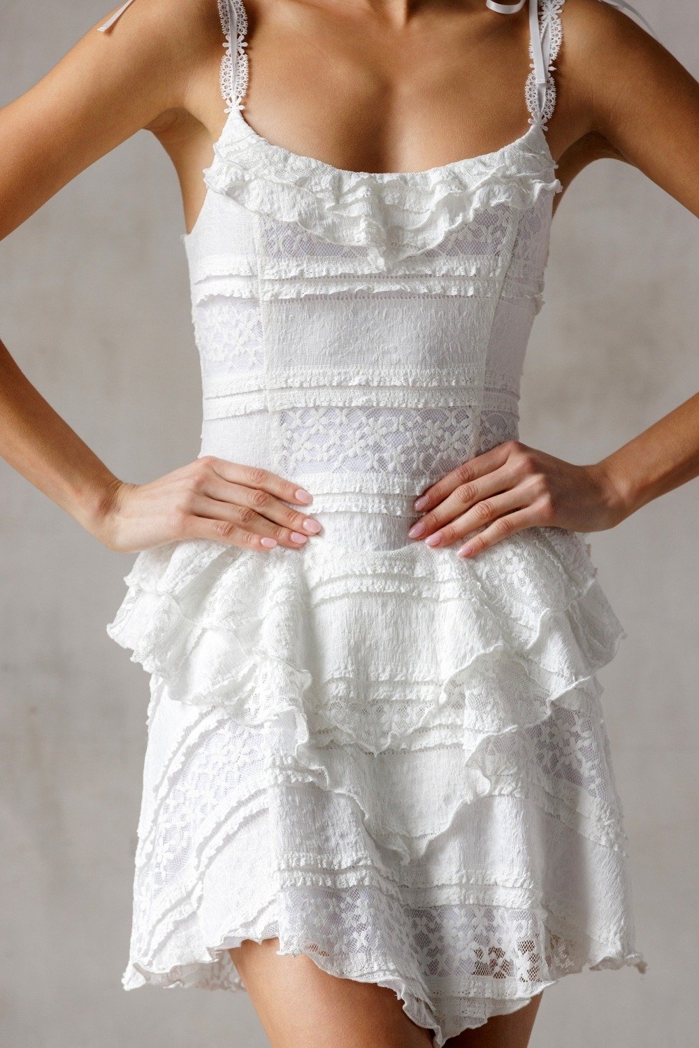 le gauze lace kerchief dress Spell Le Gauze Lace Kerchief Dress