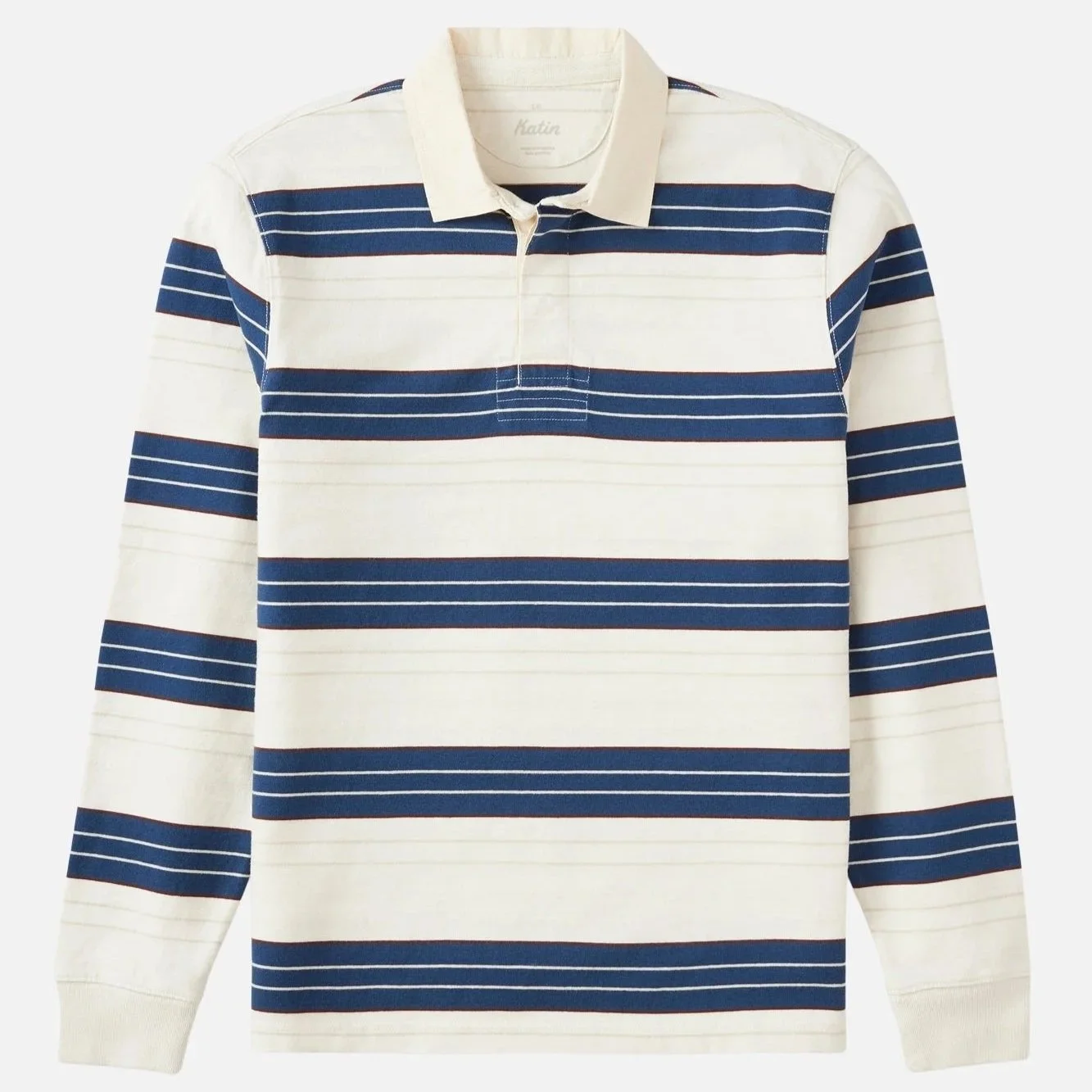 Katin Greg Rugby Polo Dark Blue Stripe