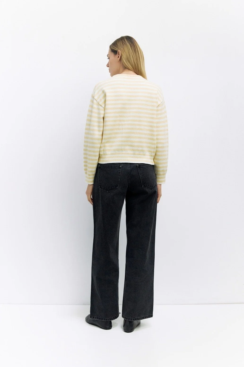The Kinsley Sweater Yellow & Ivory Stripe