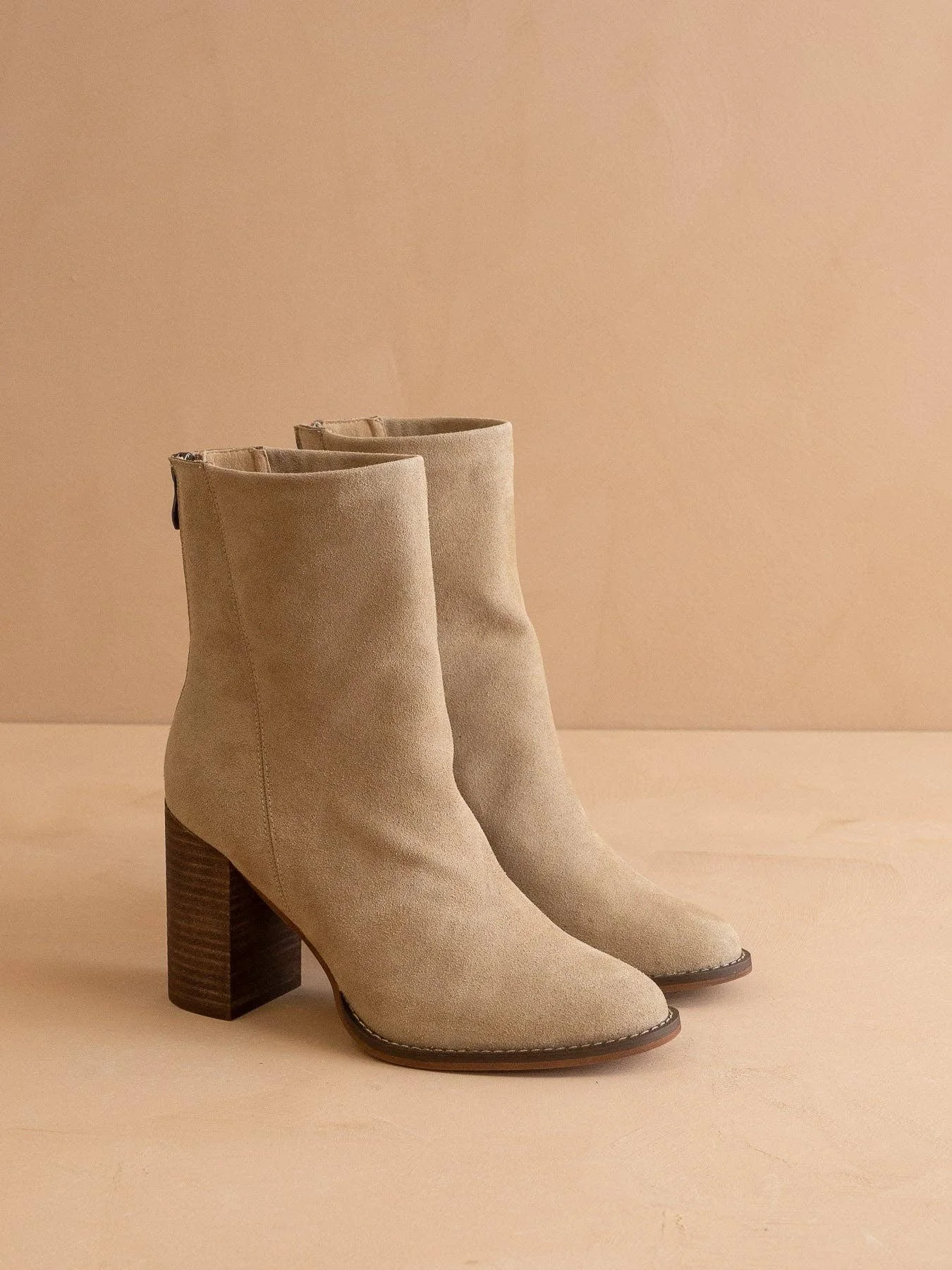 The Maxine Boot Khaki Suede