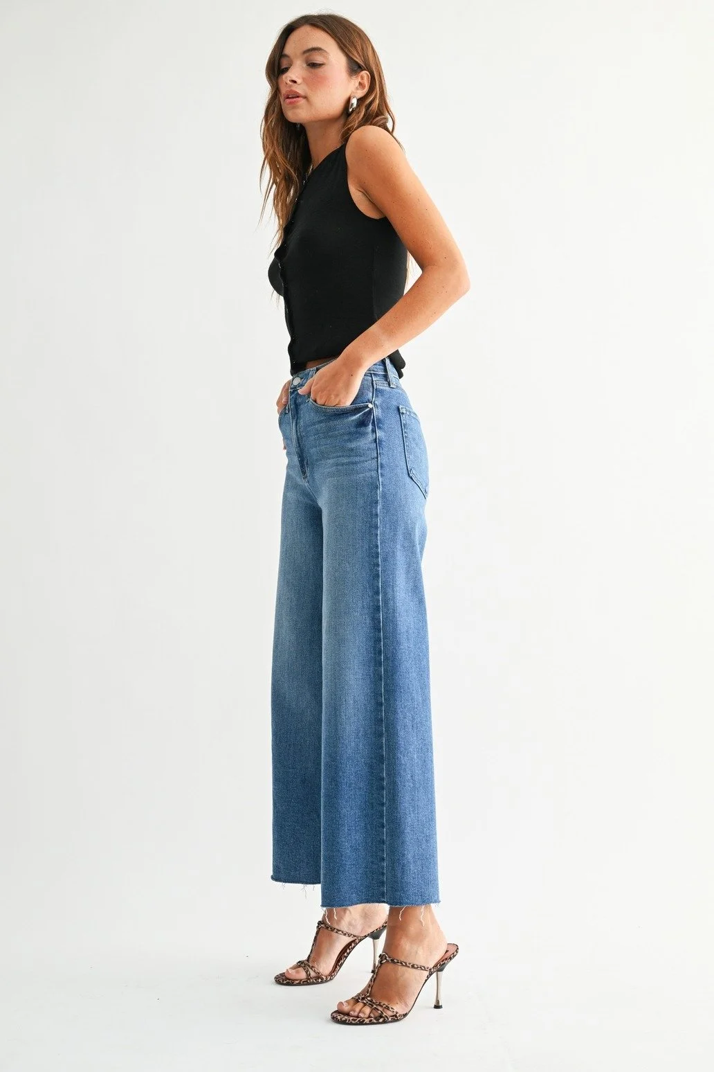 Scissor Cut Wide Leg Medium Denim