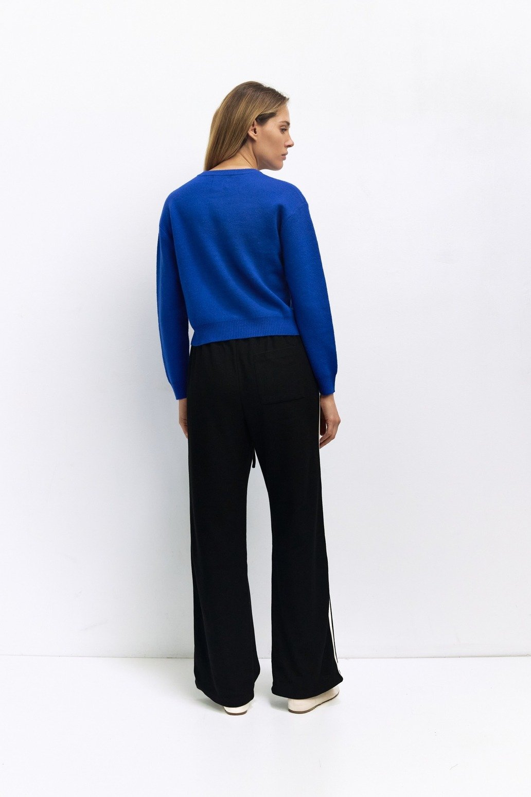 The Malin Button Cardigan Cobalt