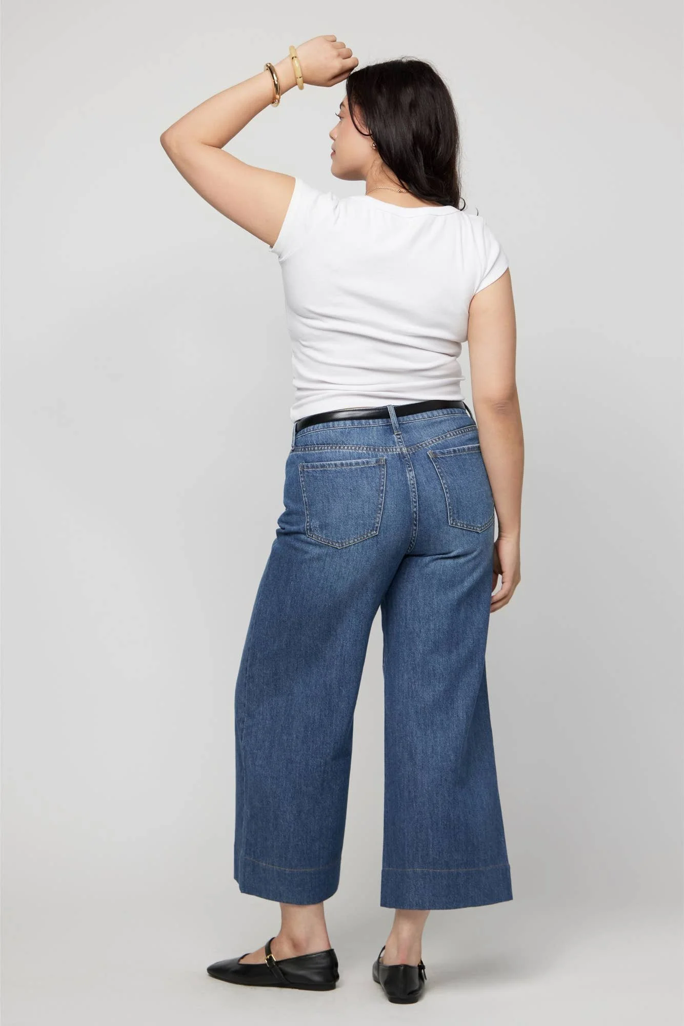 Dakota High Rise Cropped Wide Traditional Vintage Worn