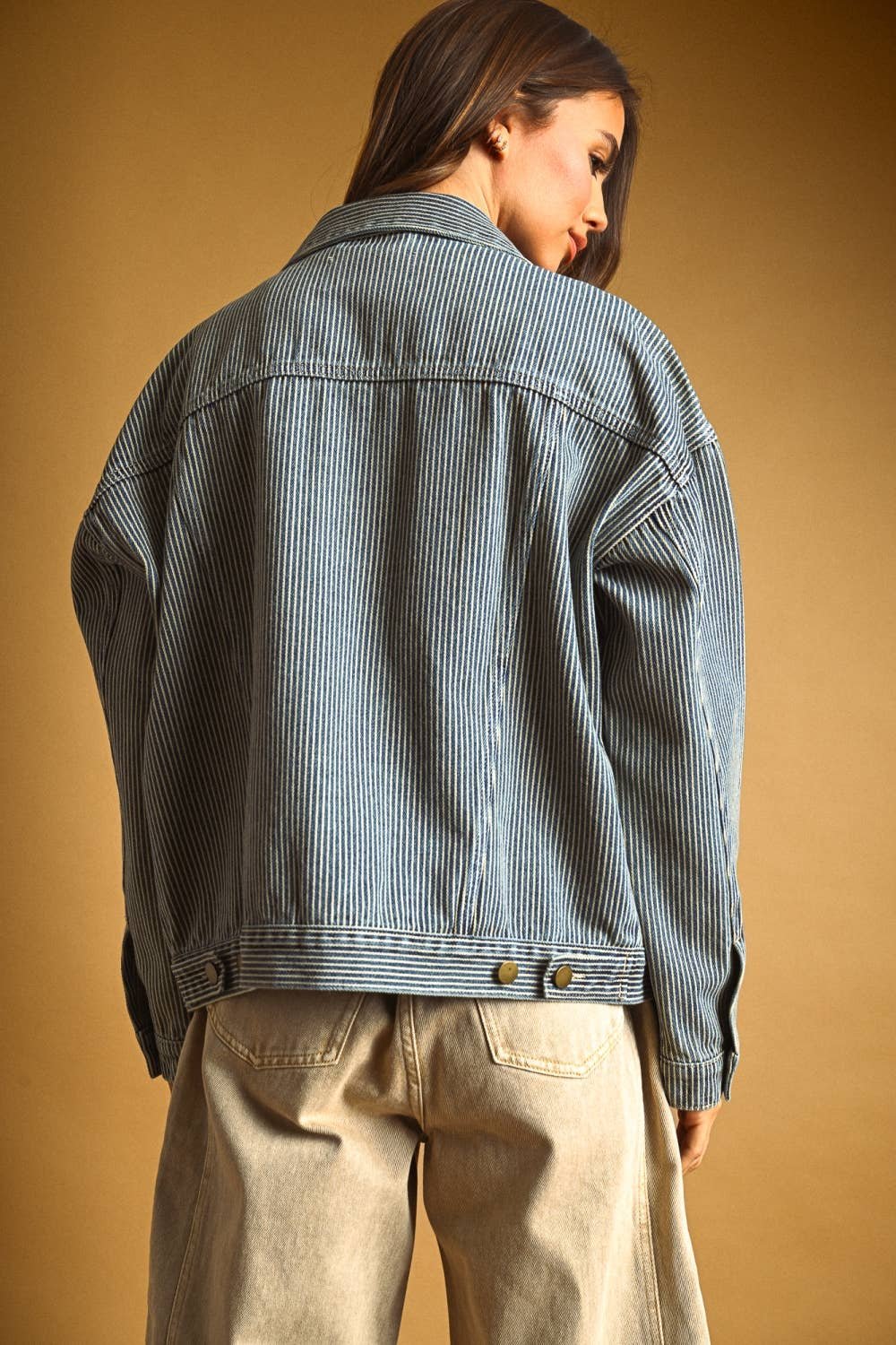 Denim Button Jacket Engineer Stripe