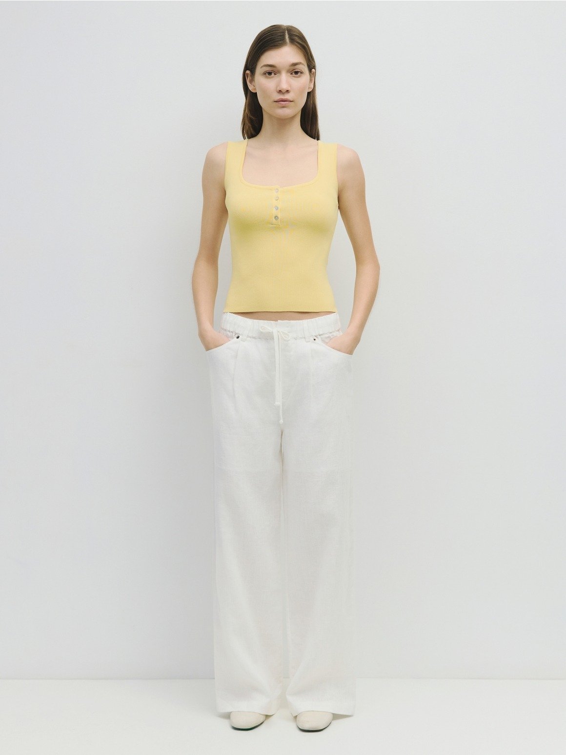 The Kerrigan Knit Tank Yellow