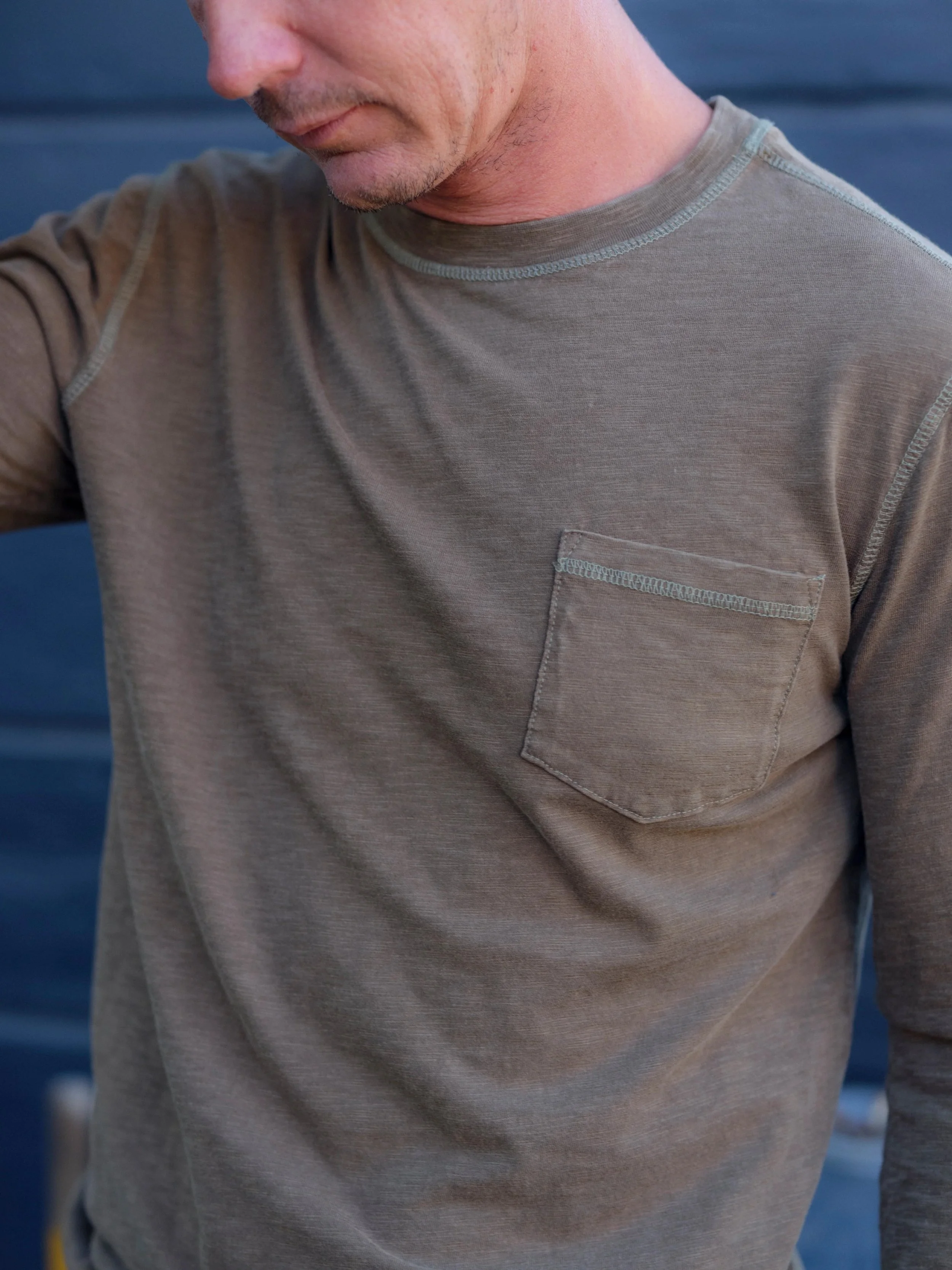 Grayers Hewitt Garment Dyed Pocket Tee Military Olive