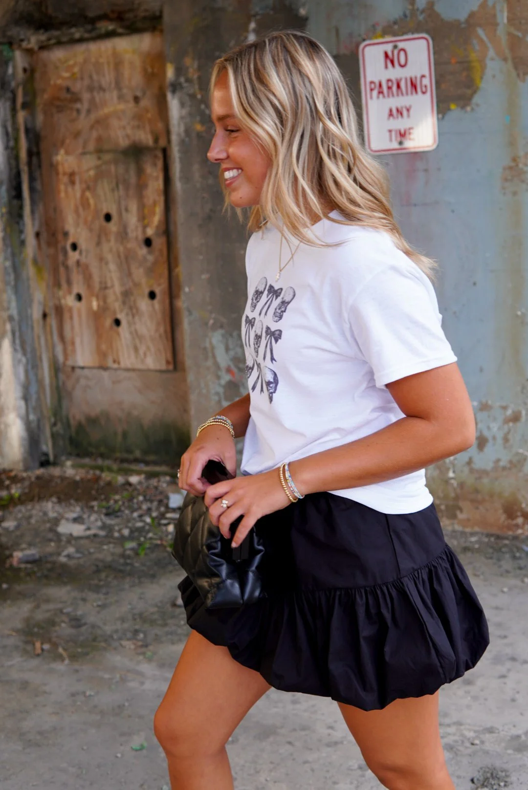 Coquette Halloween Bow & Skull Tee