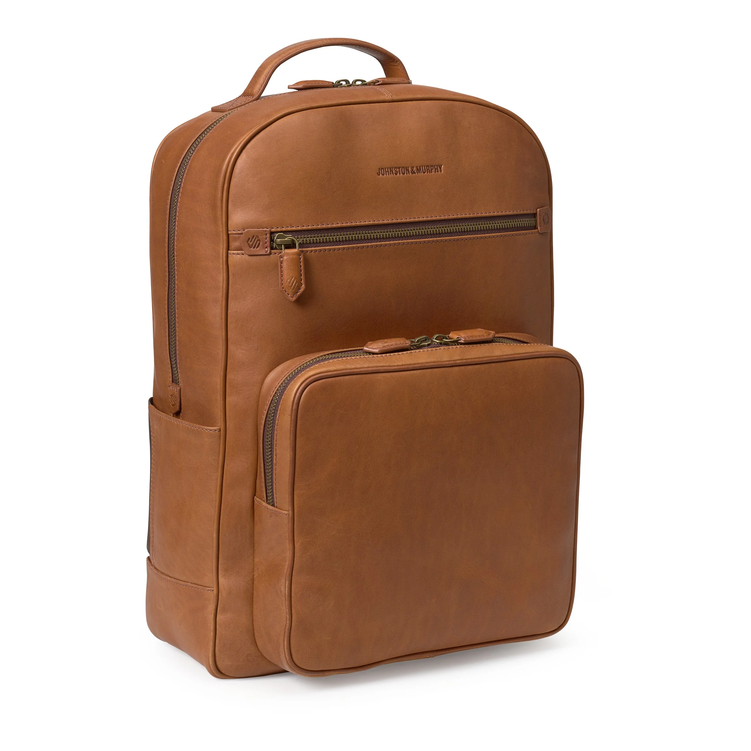 J&M Rhodes Backpack Tan Full Grain Leather