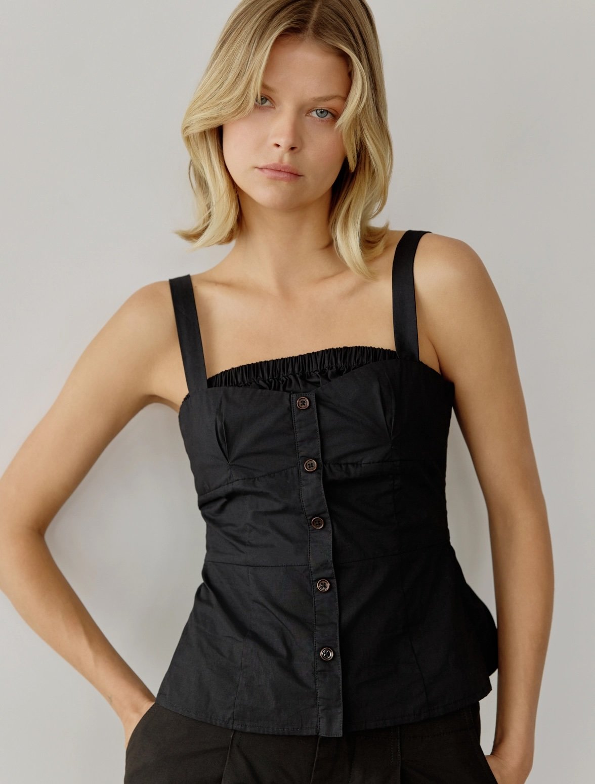 The Diana Bustier Top Black