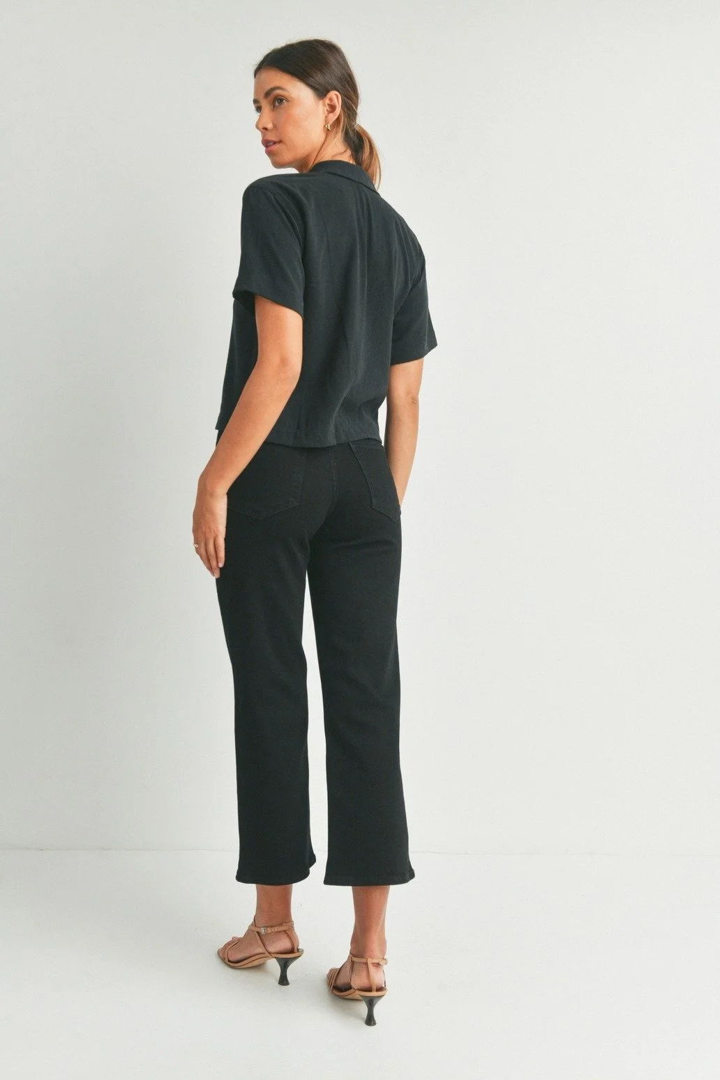 The Classic High Rise Wide Leg Black
