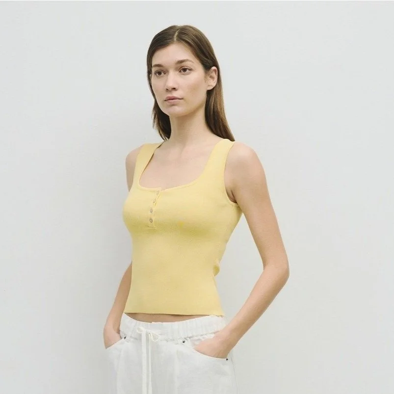 The Kerrigan Knit Tank Yellow