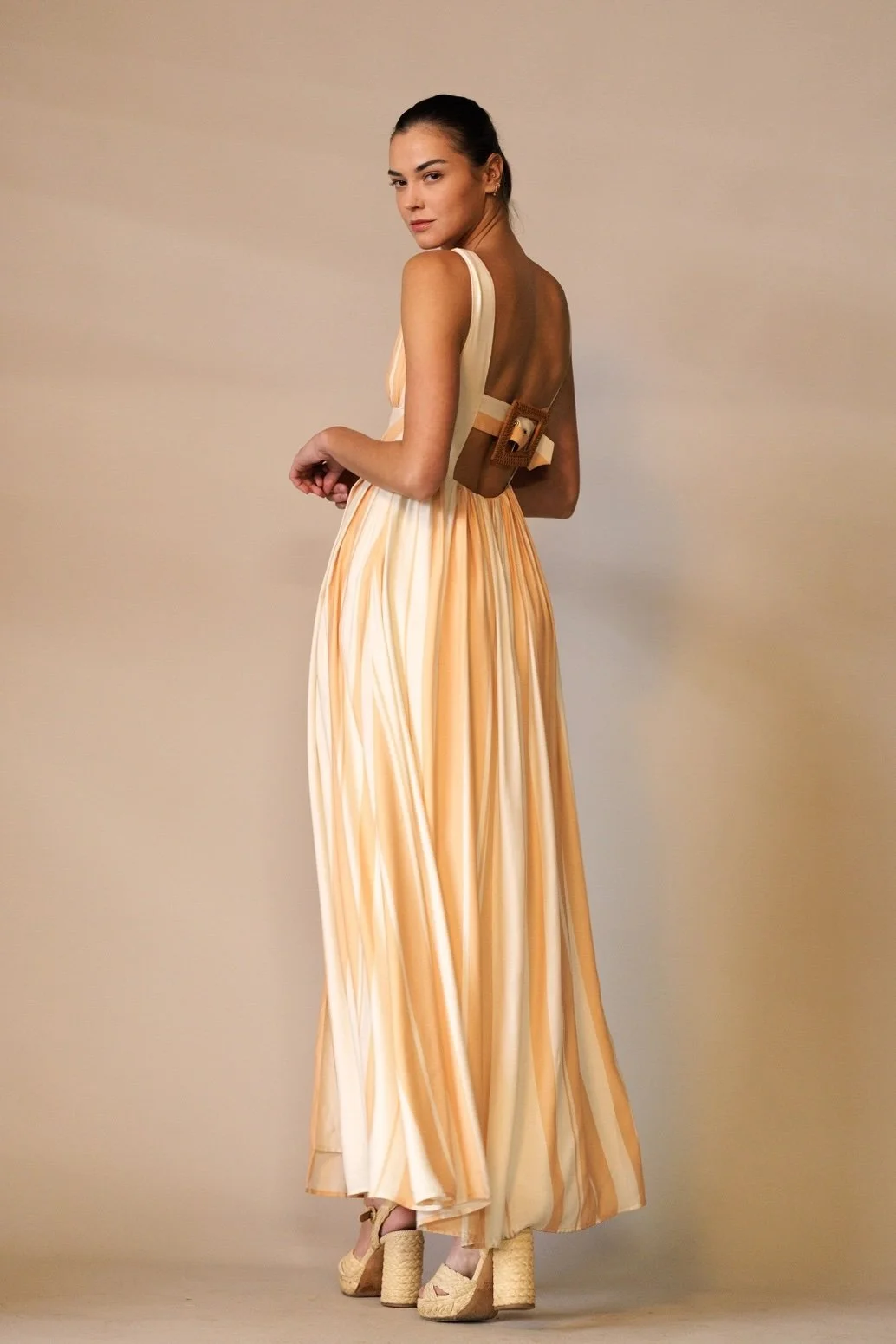 peach brown dress MILLE Simone Dress in Peach Montmartre XXS main image 1