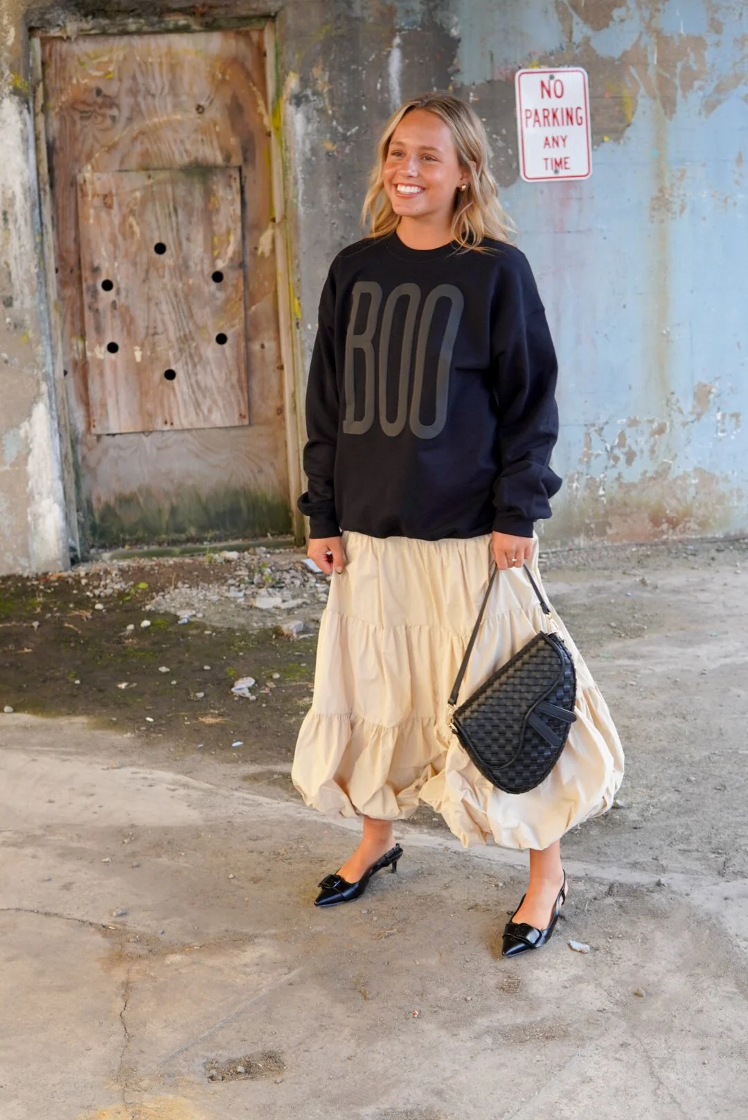 Boo Puff Halloween Sweatshirt