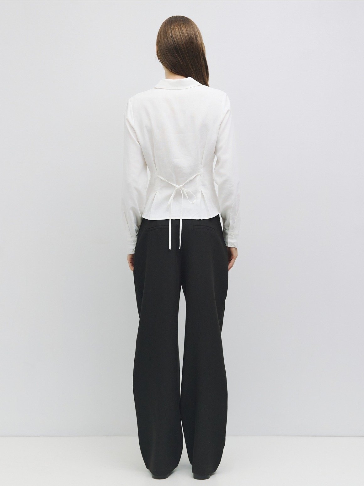 The Gracie Top White Pleated
