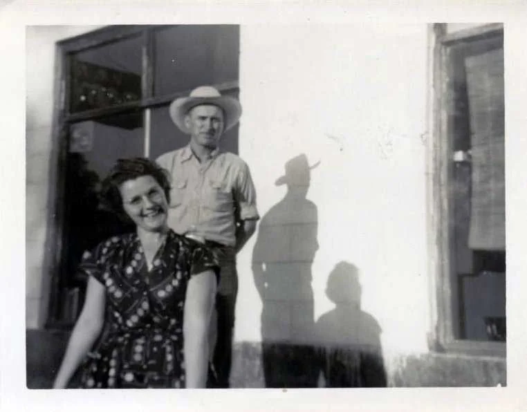 My Grandparents after moving back to Cameron, Oklahoma.