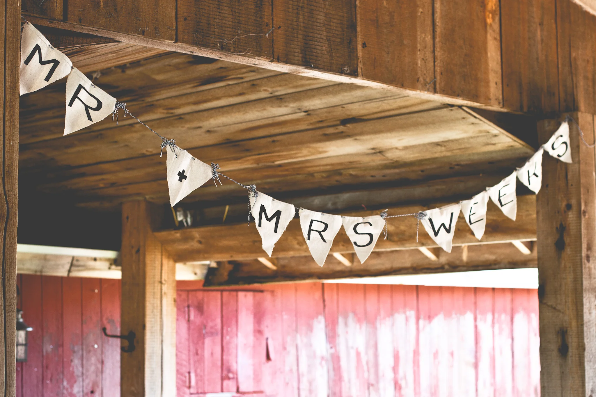 This banner was handmade by one of my best friends & was one of my favorite decor items. She made "Mrs. Weeks" for my bachelorette brunch and I loved it so much that I convinced her to add the "Mr." so we could use it again at the reception!