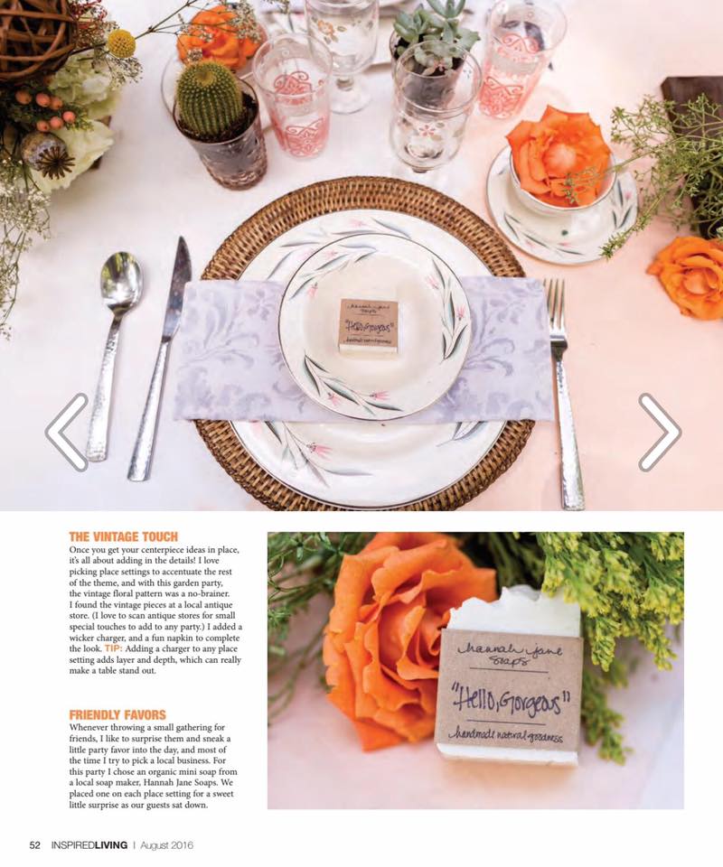 I love this set-up, for obvious reasons…so gorgeous! I love how Ashley Thunder of ATE Styling used the "Hello, Gorgeous" Minis in her garden party set up! Photo Credit: Balee Images Ashley Thunder Events Styling Seen in Inspired Living Magazine