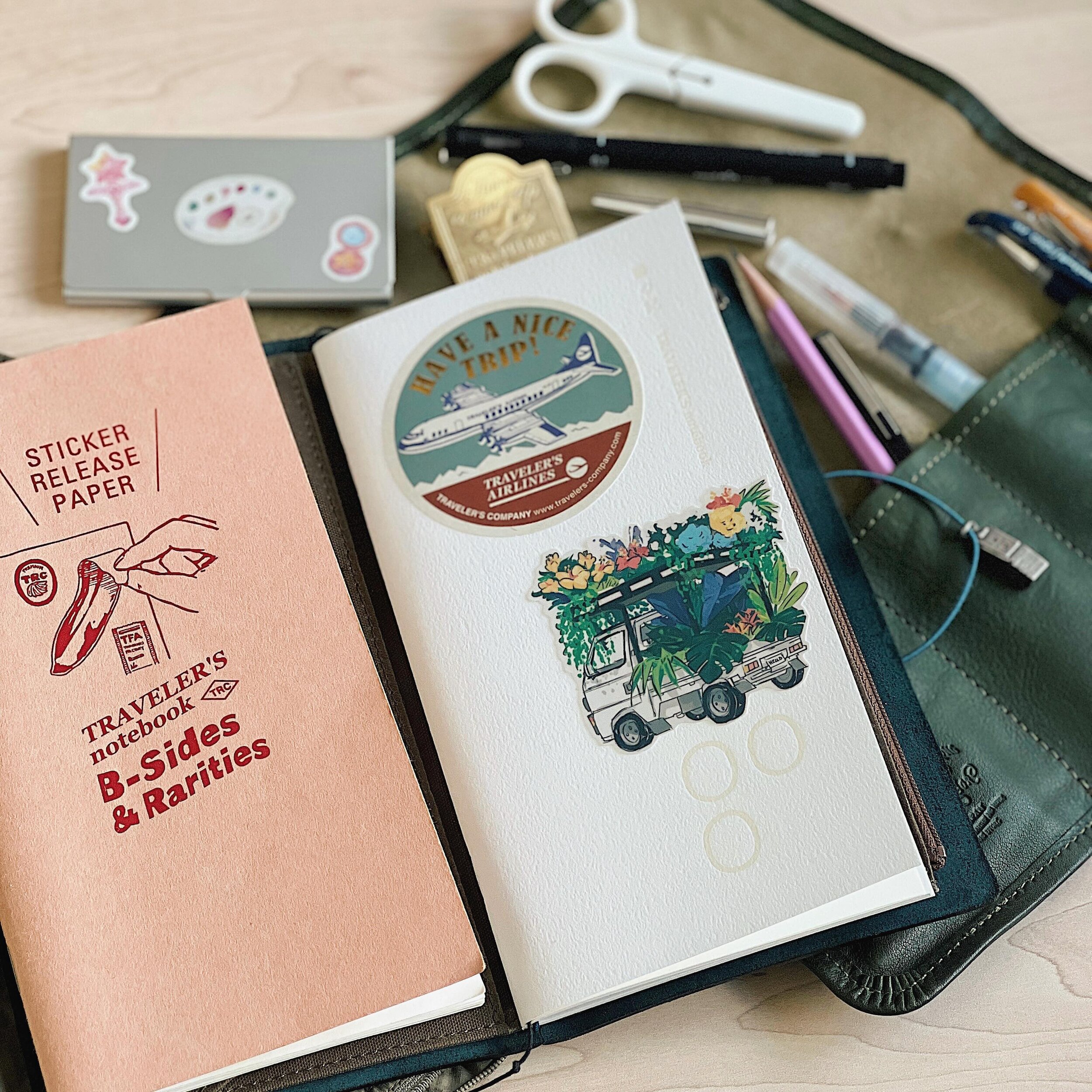 I think I&rsquo;ve managed to simplify my travel journal setup consistently to a traveler&rsquo;s notebook and one other item! This pen roll has been my go-to as of the last few trips. I made a new video about the next travel journal setup - link is 