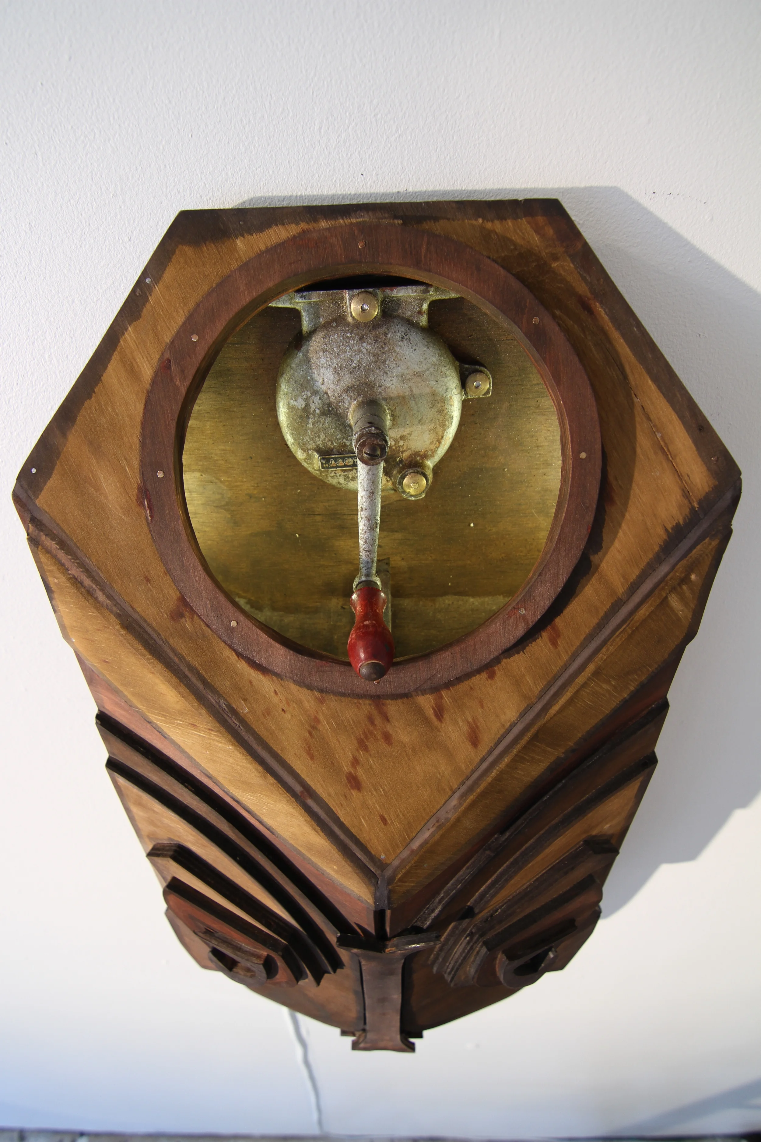  2012, Timber, found objects, LED, oil stain, 110x32x28cm, Private collection, Photograph by Michael Herman 