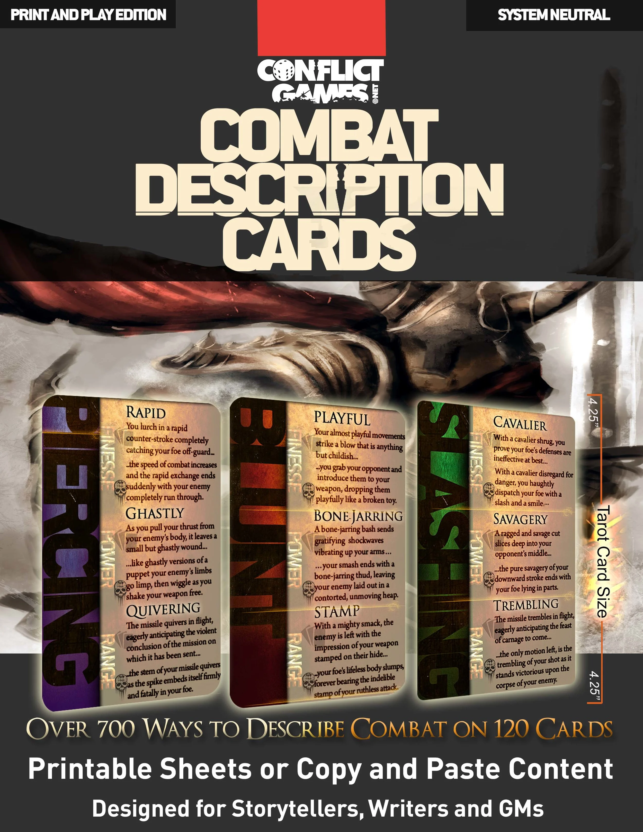 Combat Description Cards (PDF)