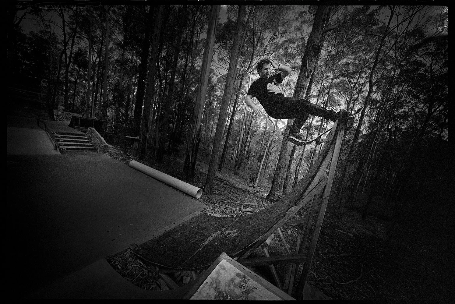 Clint, Frontside Rock, DIY Bush Park, Bairnsdale, VIC, Silver Gelatin Print, 50.8cm x 60.1cm, 1/5