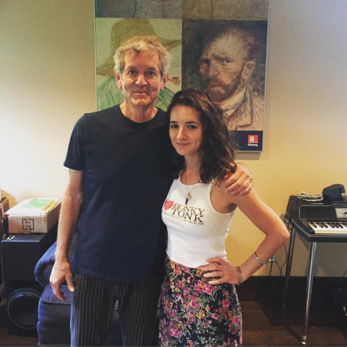 Michaela w/Rodney Crowell, who was kind enough to contribute vocals to a new song! 
