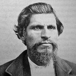 Tiburcio Vasquez, 1874. Vasquez's personality was developed from the late 1840s into the 1850s, and the drought of the mid-1850s contributed to the violence in the region. Vasquez was a product of that period. Photo credit: John Boesseneker