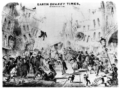 A graphic depiction of the October earthquake in San Francisco.
