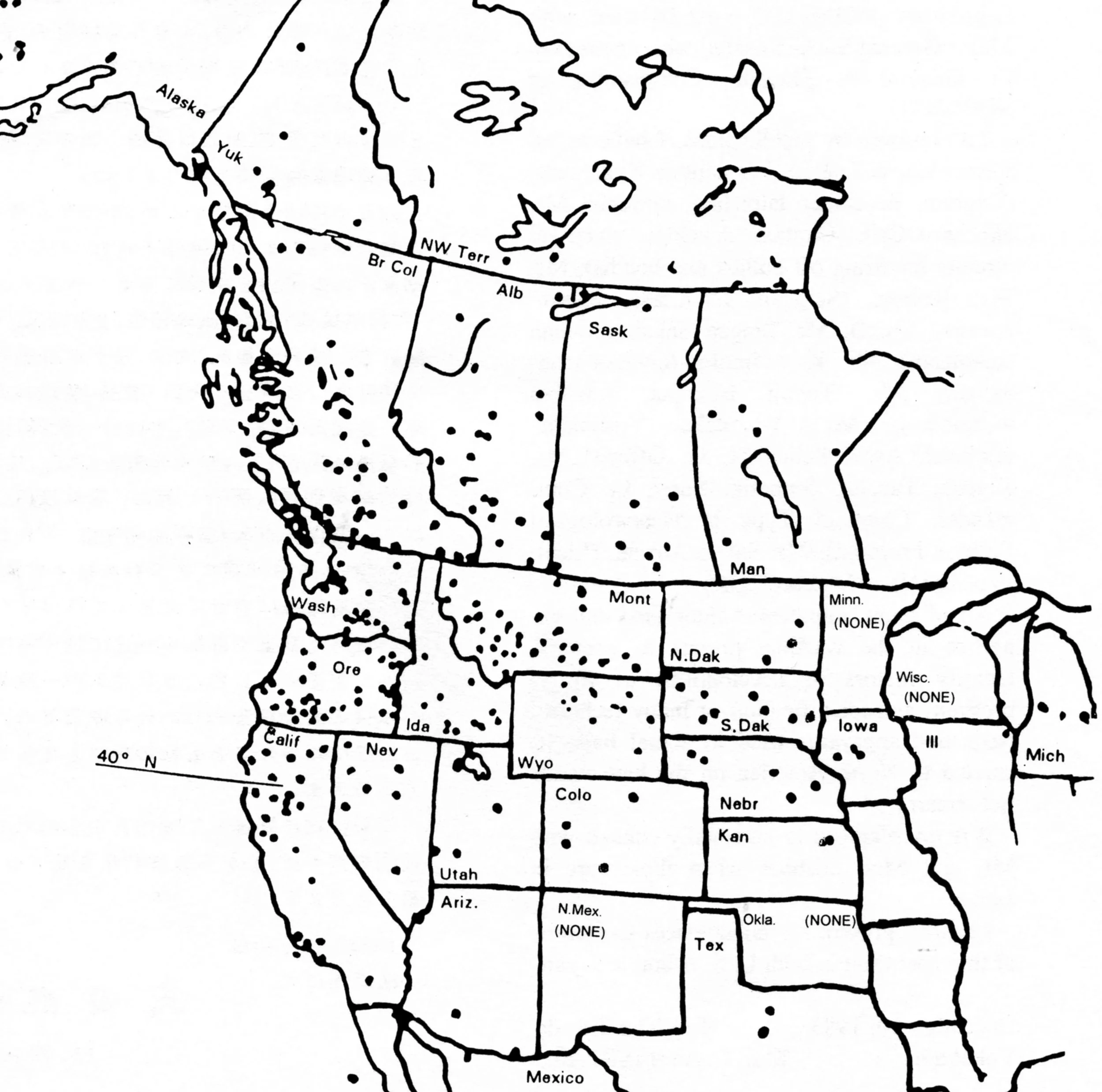 This map shows the general track of the balloons and the locations of the 350 balloons that survived. It was not until after the war that the Japanese who participated in the campaign knew that any of the balloons had reached North America.