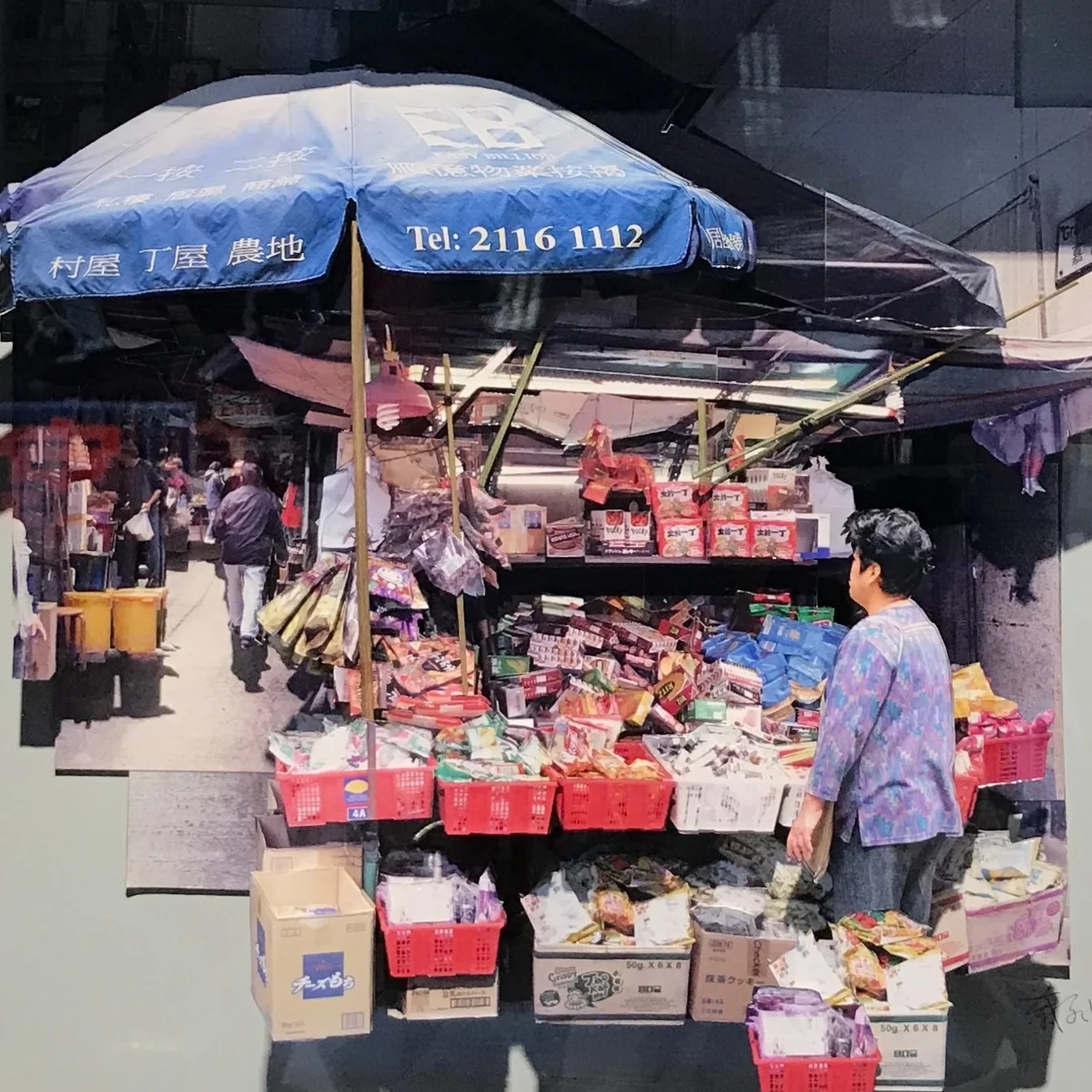 Alexis Ip - Snack Stall on Graham Street -framed .jpg