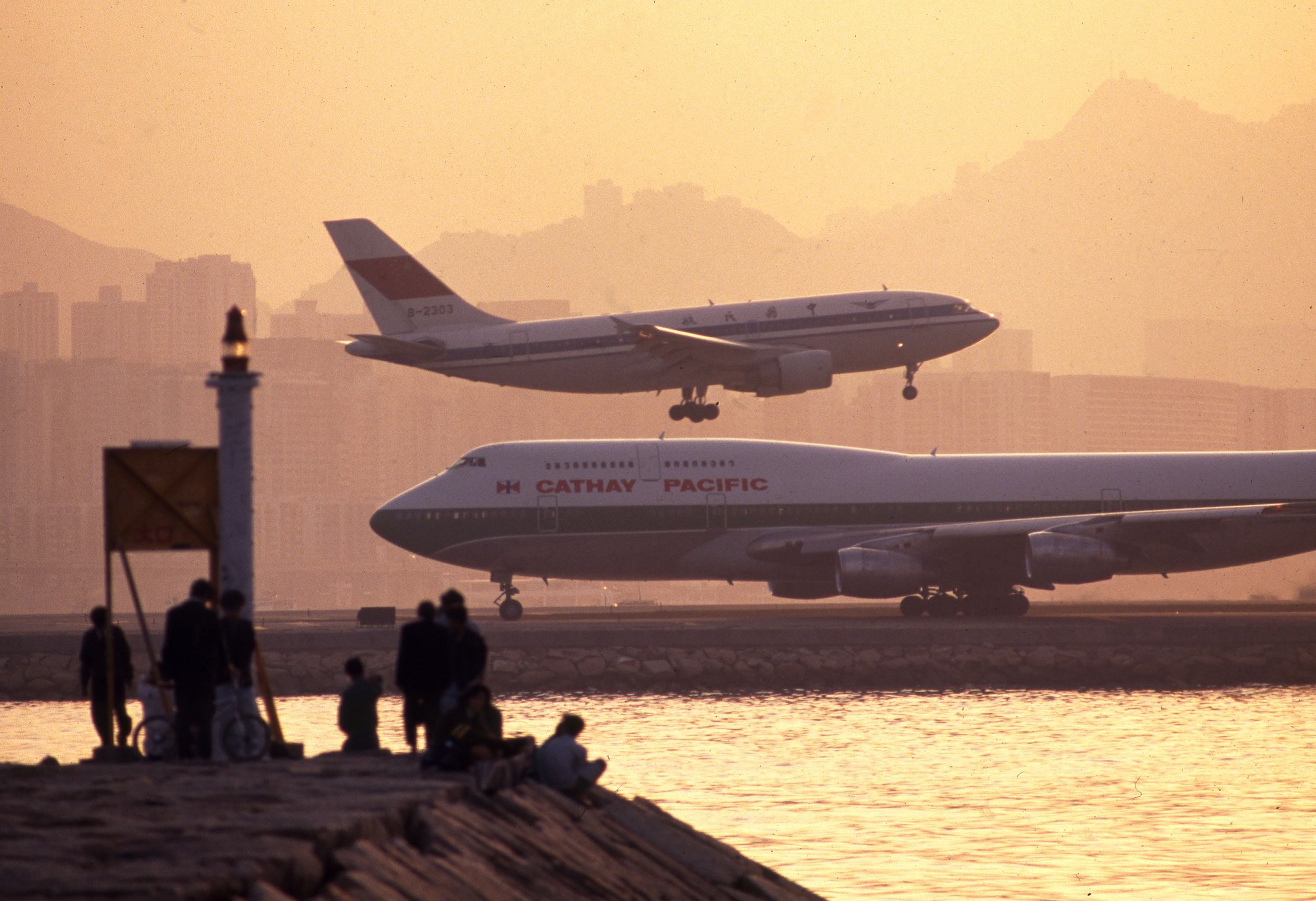 Greg Girard, Kai Tak Airport runway and Kwun Tong breakwater, Hong Kong 1988, Courtesy of Blue Lotus Gallery