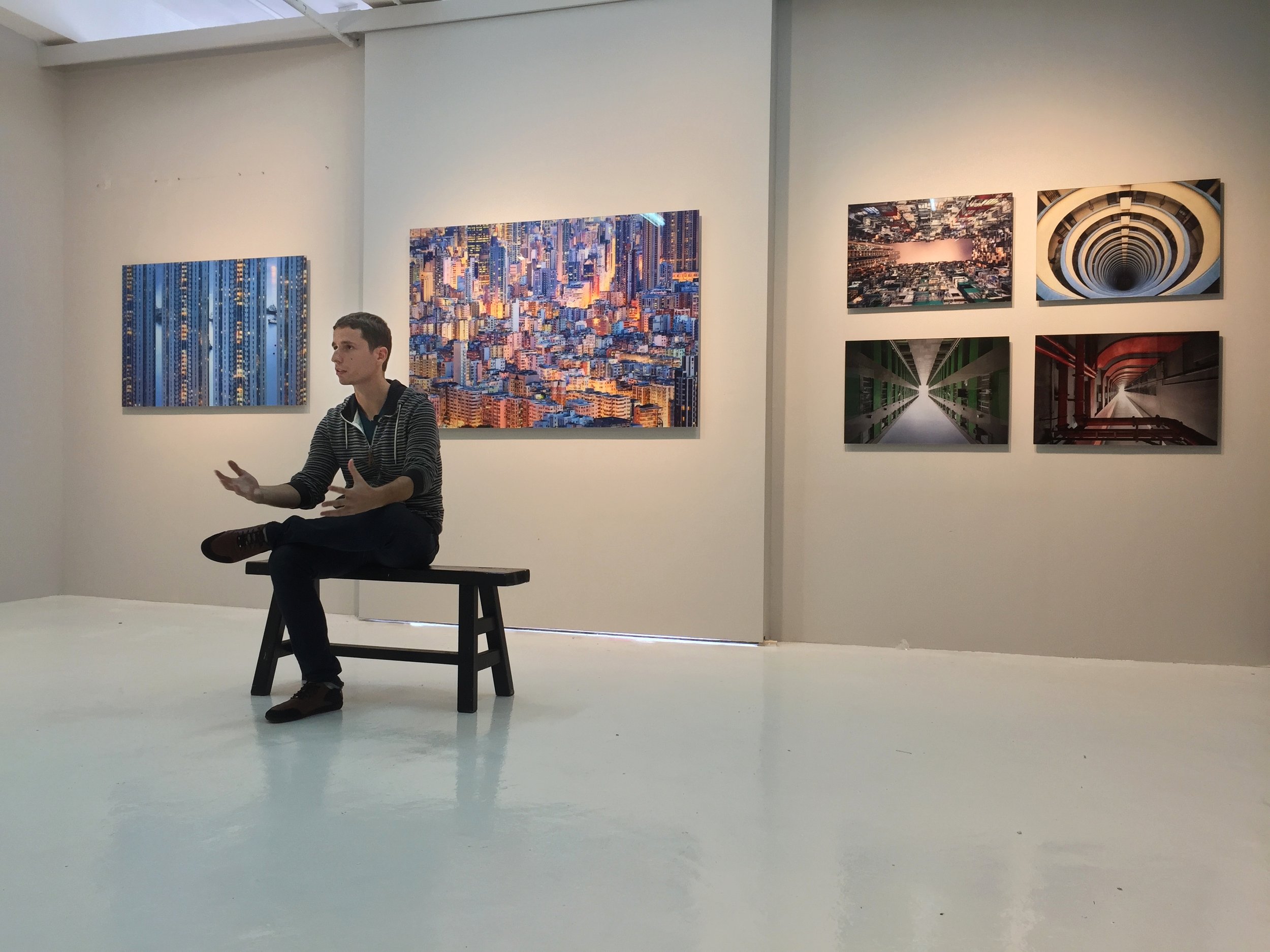 RJL being interviewed, Chai Wan space 2019.jpg
