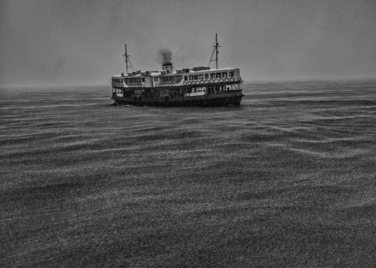 Palani Mohan, The Star Ferry in a black rain storm. Hong Kong 2017 P121, Courtesy of Blue Lotus Gallery.jpeg