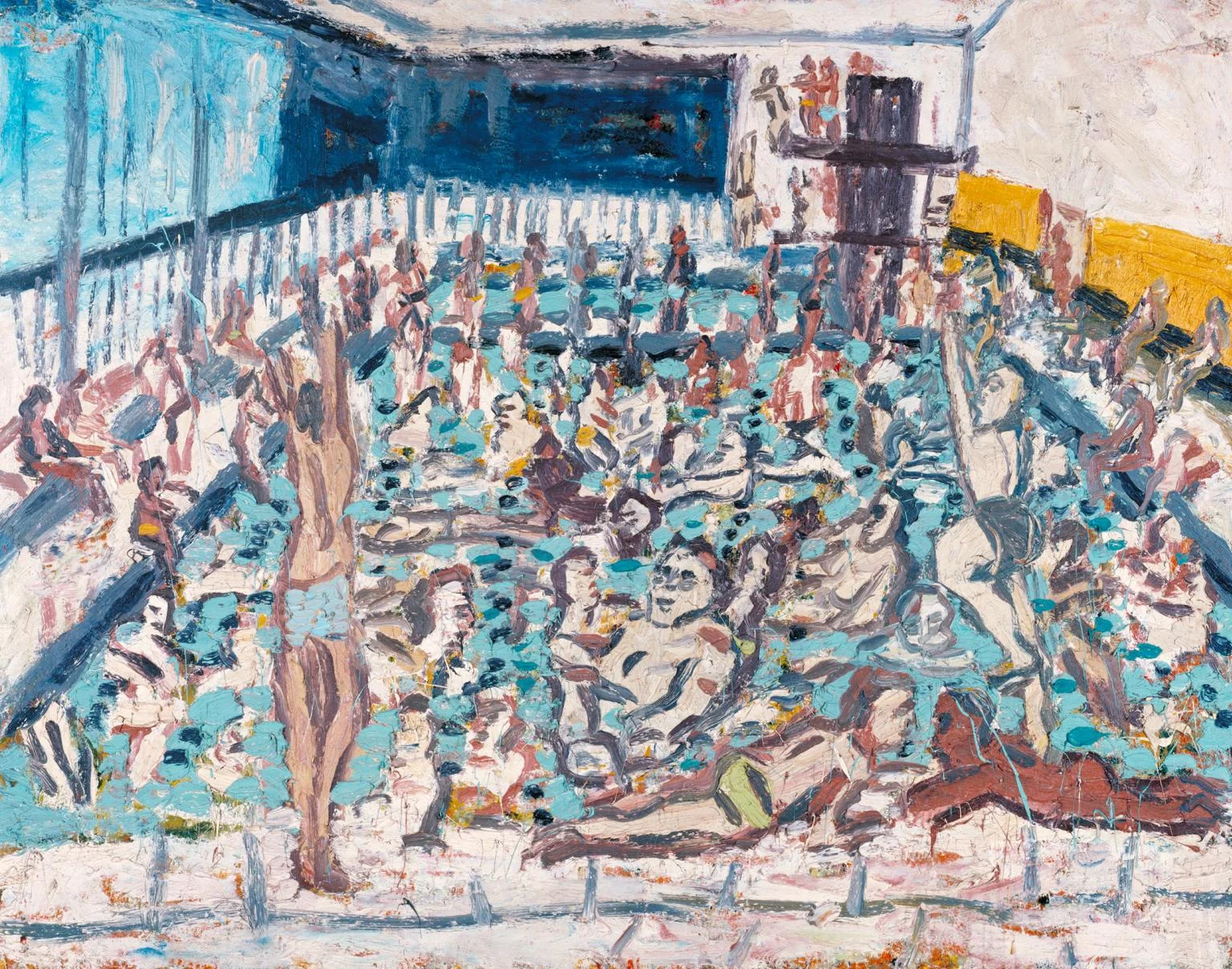 Leon Kossoff, Children's Swimming Pool, Autumn Afternoon, 1971