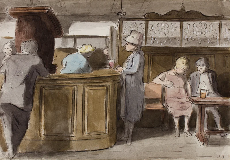 Edward Ardizzone, Pub bar, Maida Vale