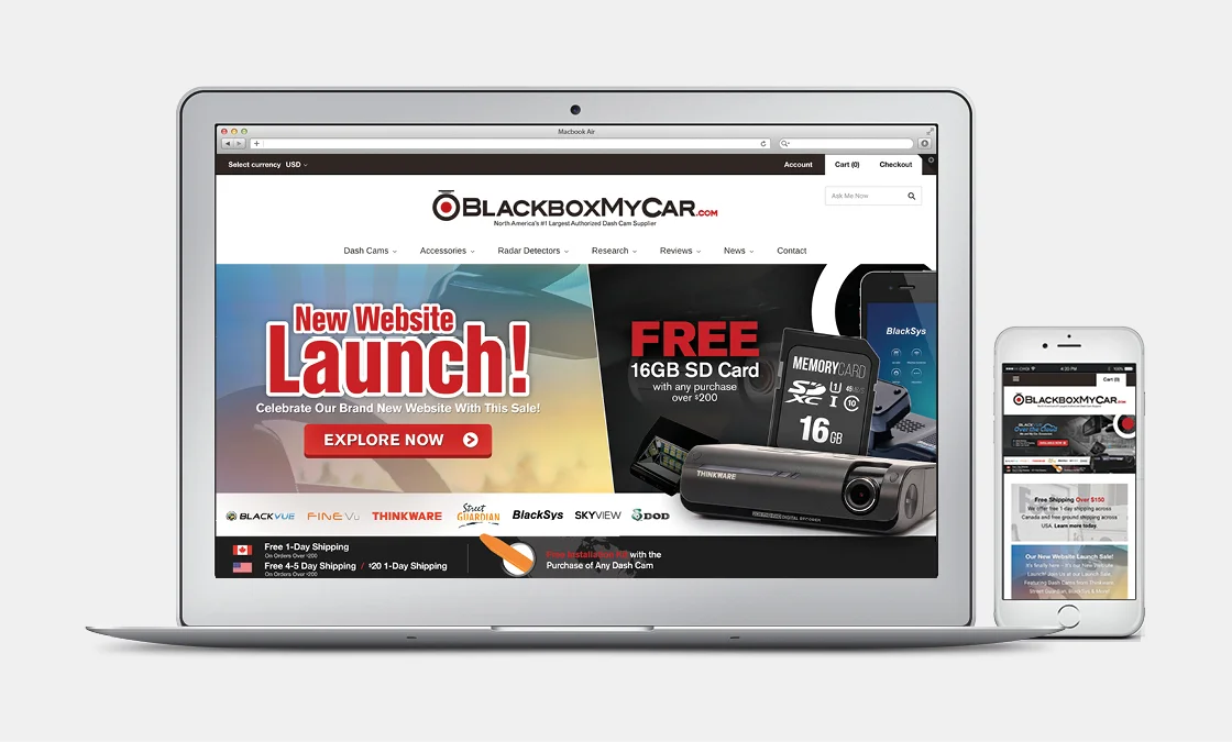 You can view the new website LIVE on the new BlackboxMyCar website .
