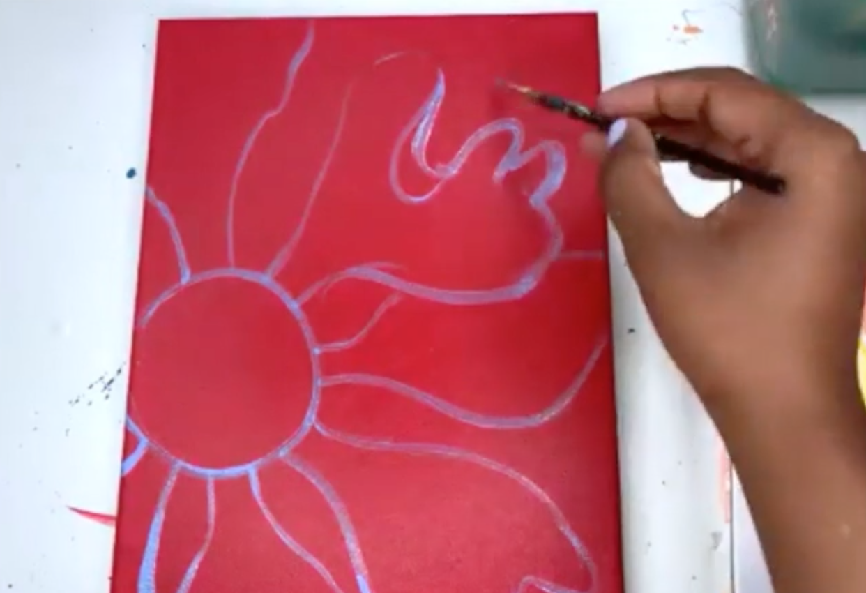 How to Paint a Bold Acrylic Floral Painting — EttaVee