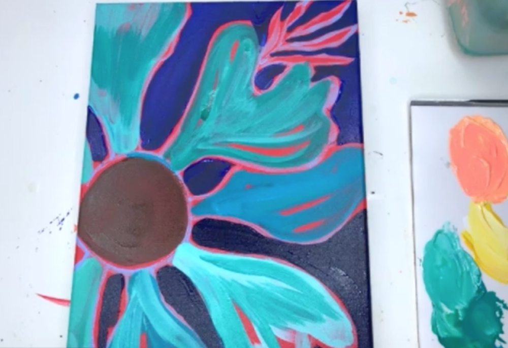 How to Paint a Bold Acrylic Floral Painting — EttaVee