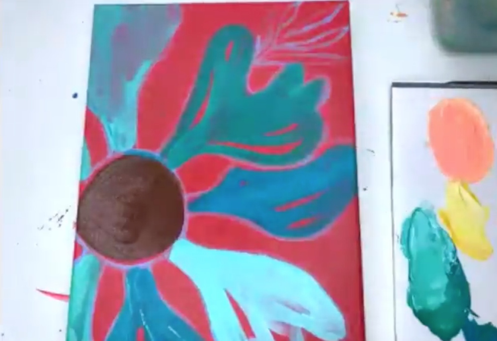 How to Paint a Bold Acrylic Floral Painting — EttaVee